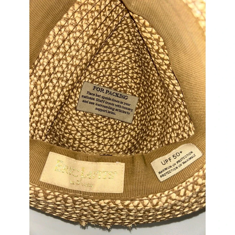 Eric Javits Women’s Squishee Fedora Hat Straw Packable UPF 50+ - Picture 7 of 9